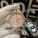 Copy Omega Ladies Crystal Diamond Watch - Pink Dial Two Tone Rose Gold 33mm - 副本_th.jpg